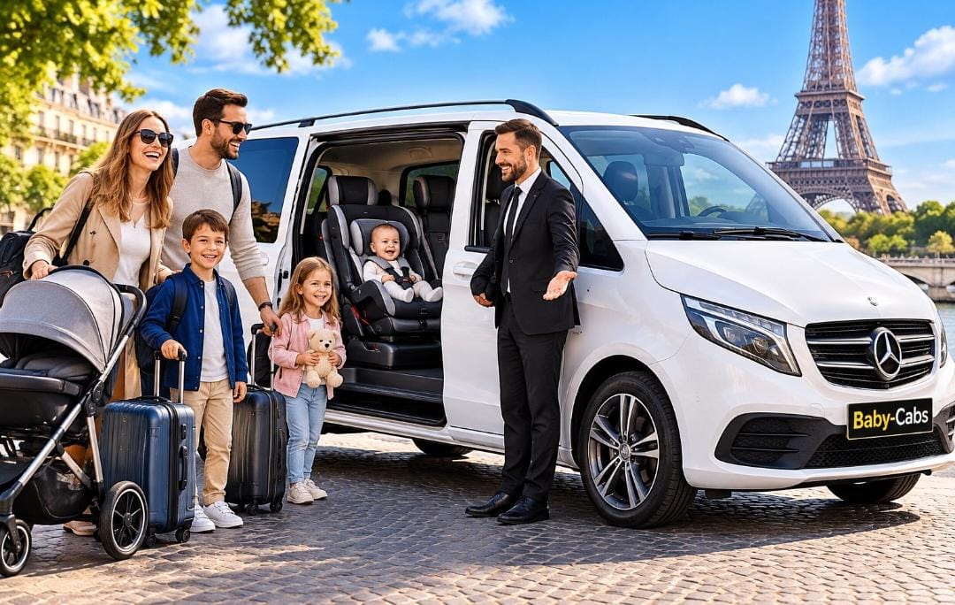 Family VTC Paris – Private Driver and Family Van with Child Seats
