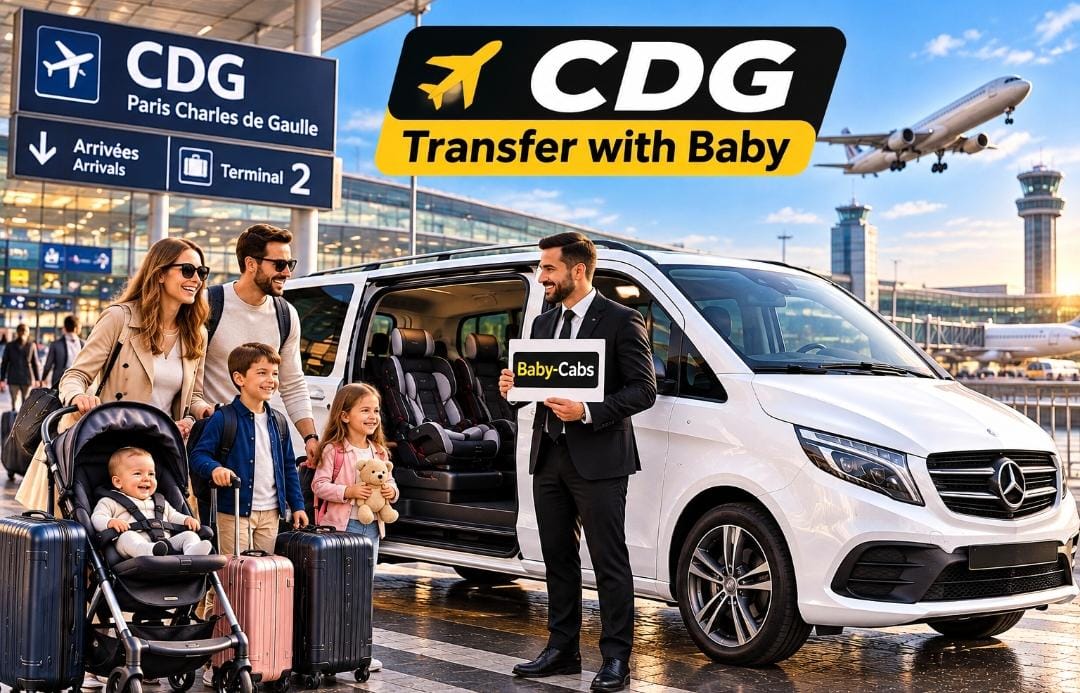 CDG Airport Transfer with Baby – Car Seat Included, Driver Waiting at Arrivals